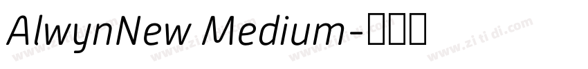 AlwynNew Medium字体转换